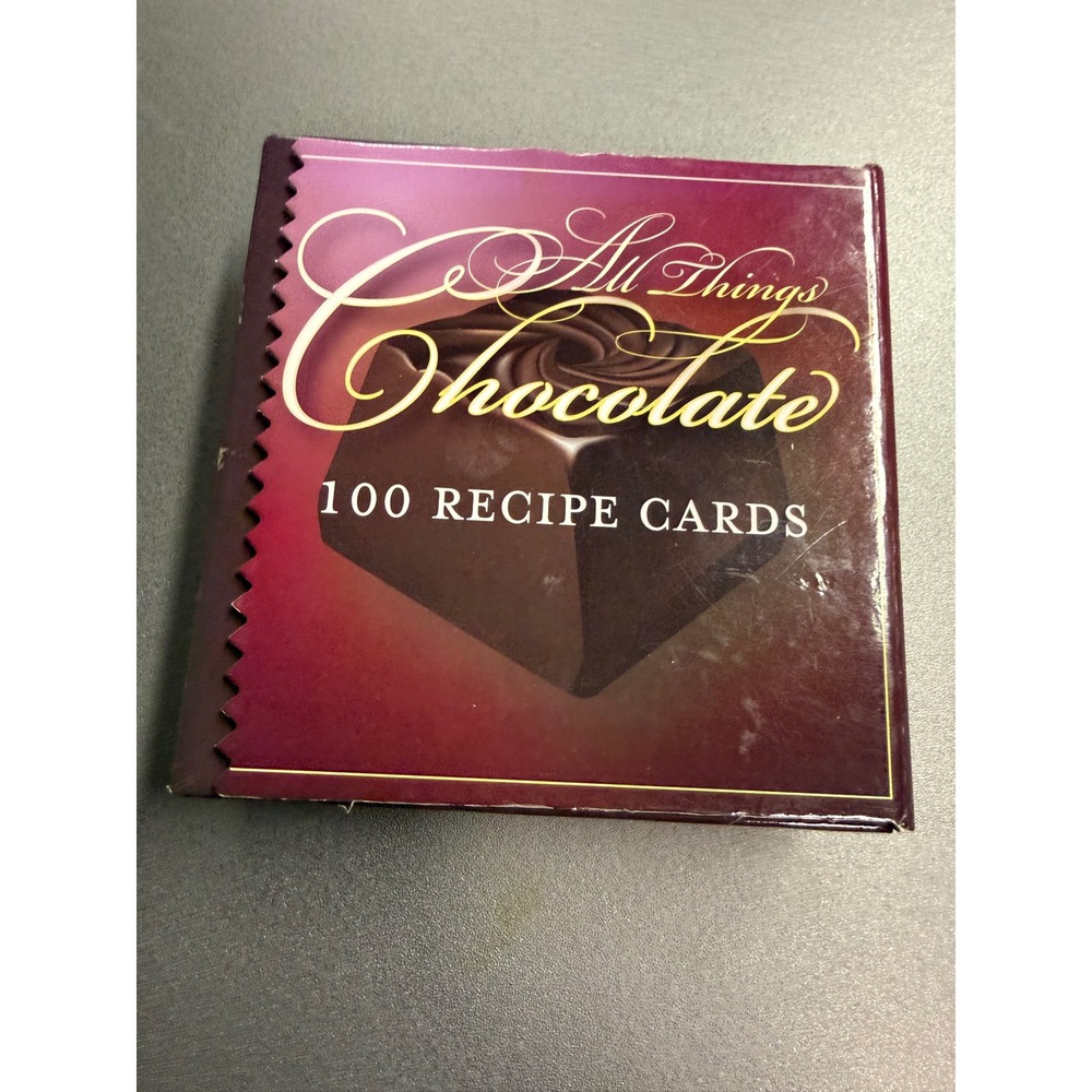 All Things Chocolate 100 Recipe‎ Cards Deck Konecky & Konecky Wipe-Clean
